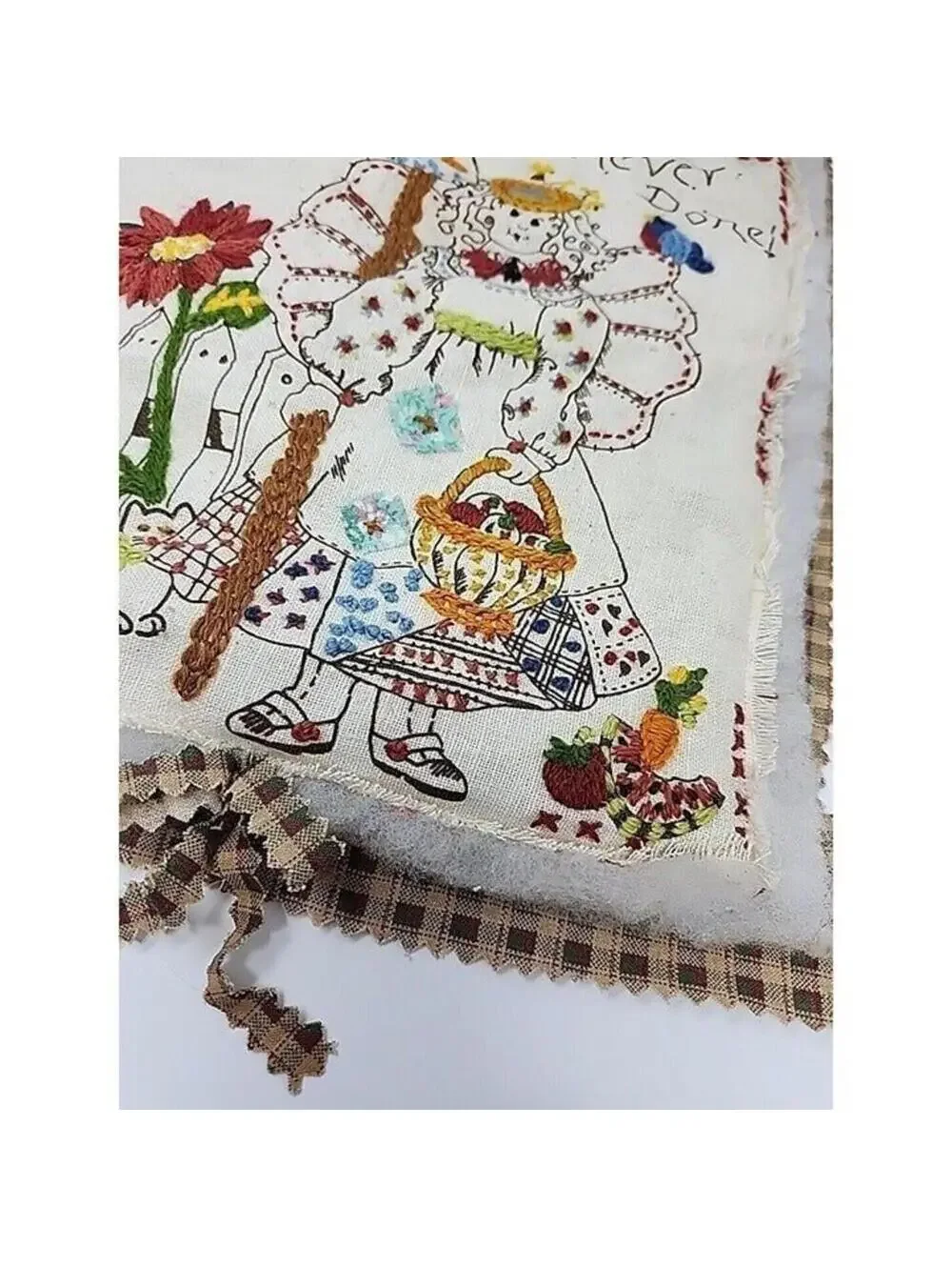 Handmade Wall Hanging An Angels Work Is Never Done Wood Hanger Homespun Country